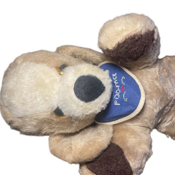 Vintage 20” Plush Dog Stuffed Animal – Floppy Ears, Blue Bib - Picture 2 of 6